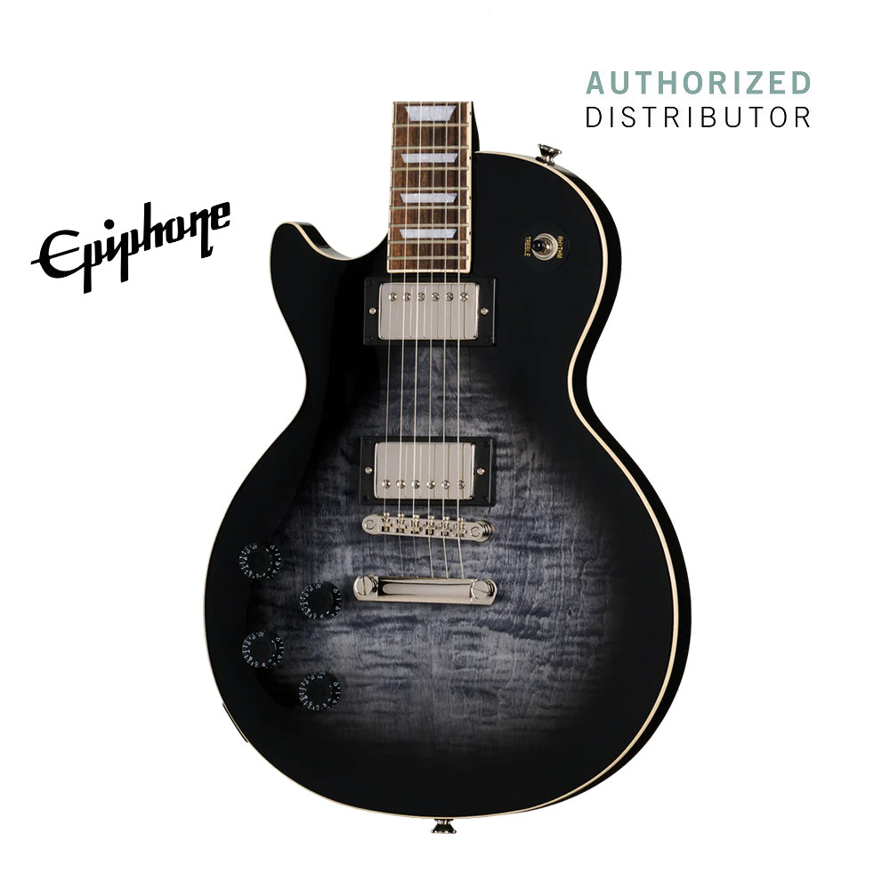 Epiphone Les Paul Tribute Plus Left-handed Electric Guitar - Transparent Ebony