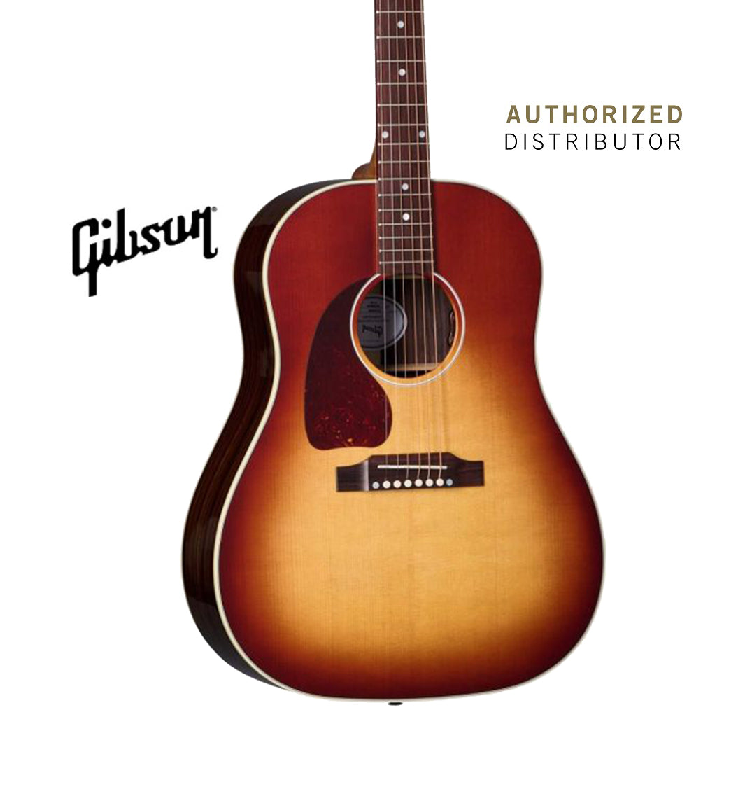 GIBSON ACOUSTIC J-45 STANDARD LEFT-HANDED ACOUSTIC-ELECTRIC GUITAR - HERITAGE CHERRY SUNBURST