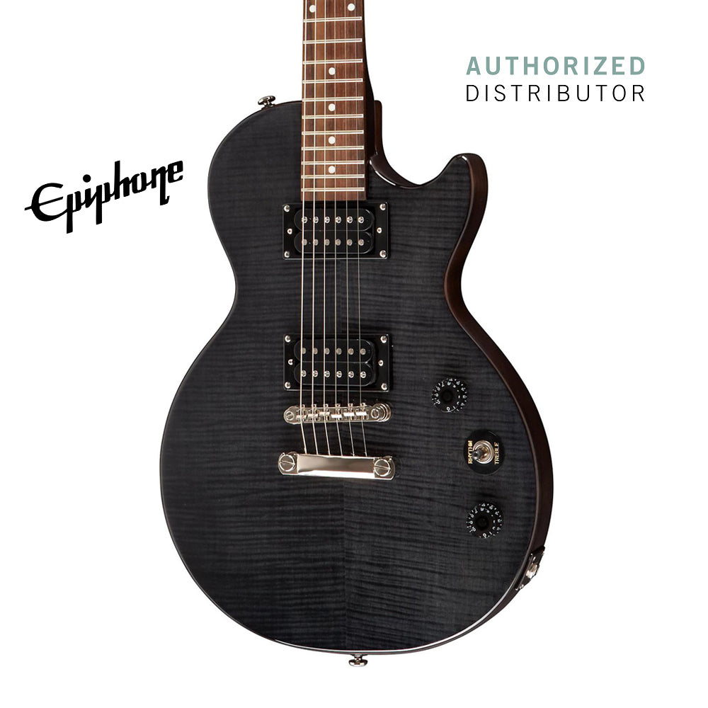 Epiphone Ltd Ed Les Paul Special-II Plus Top Best Beginner Electric Guitar - Transparent Black