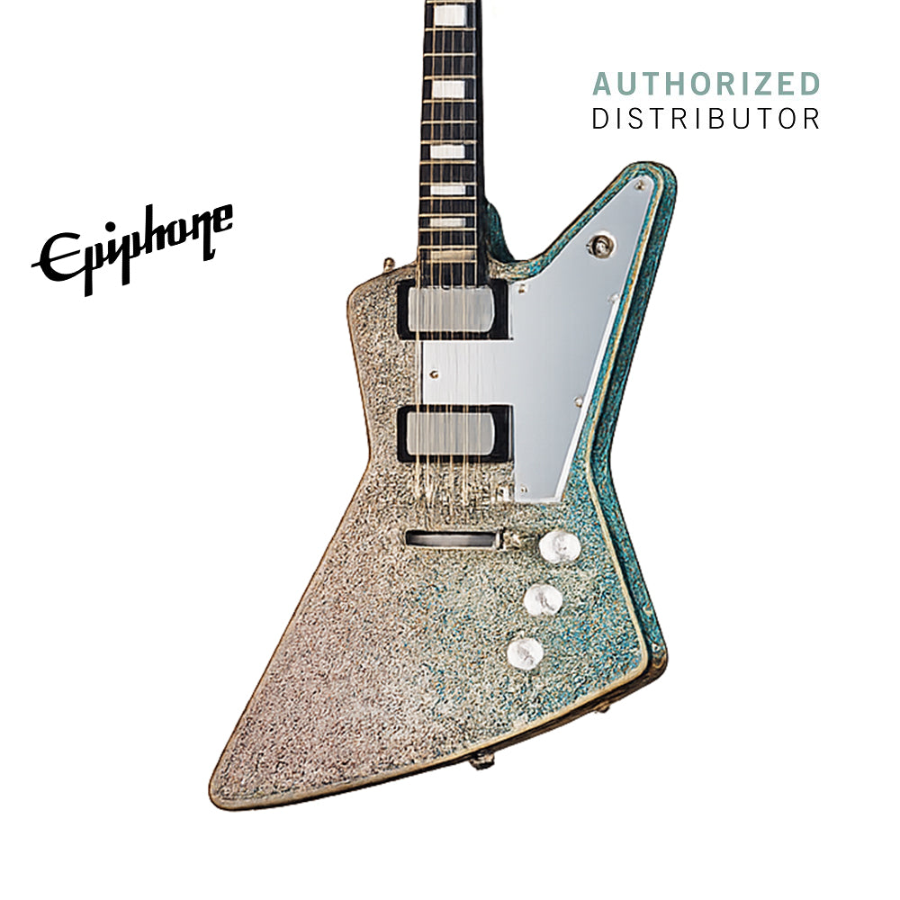 Epiphone Lzzy Hale Explorer Custom Electric Guitar - Black Diamond Holographic Sparkle