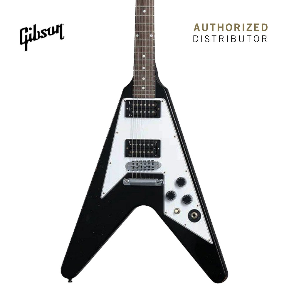 GIBSON CUSTOM KIRK HAMMETT 1979 FLYING V SOLIDBODY ELECTRIC GUITAR - EBONY