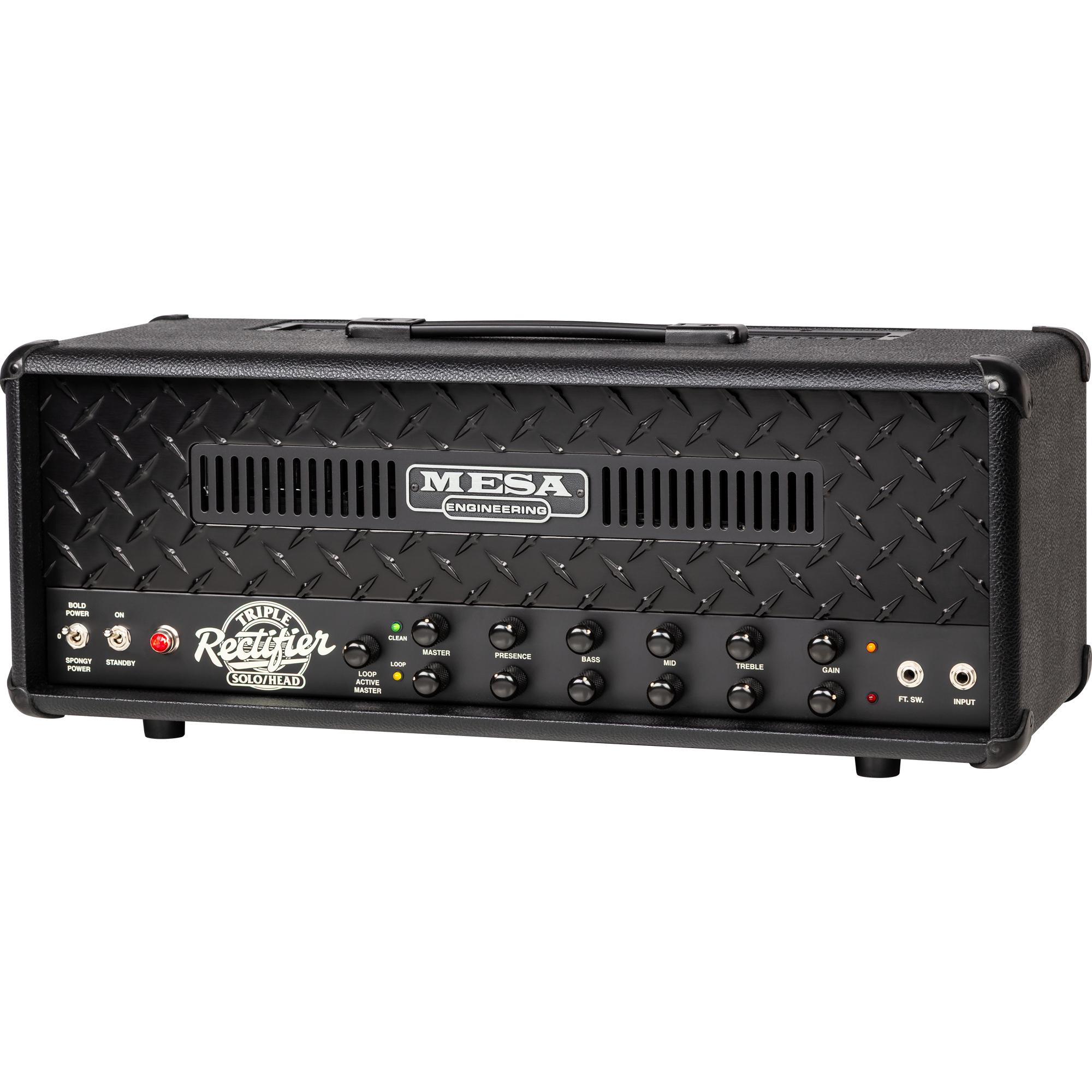 Mesa/Boogie 90s Triple Rectifier 150-watt Amplifier Head, Black Bronco with Black Diamond Plate