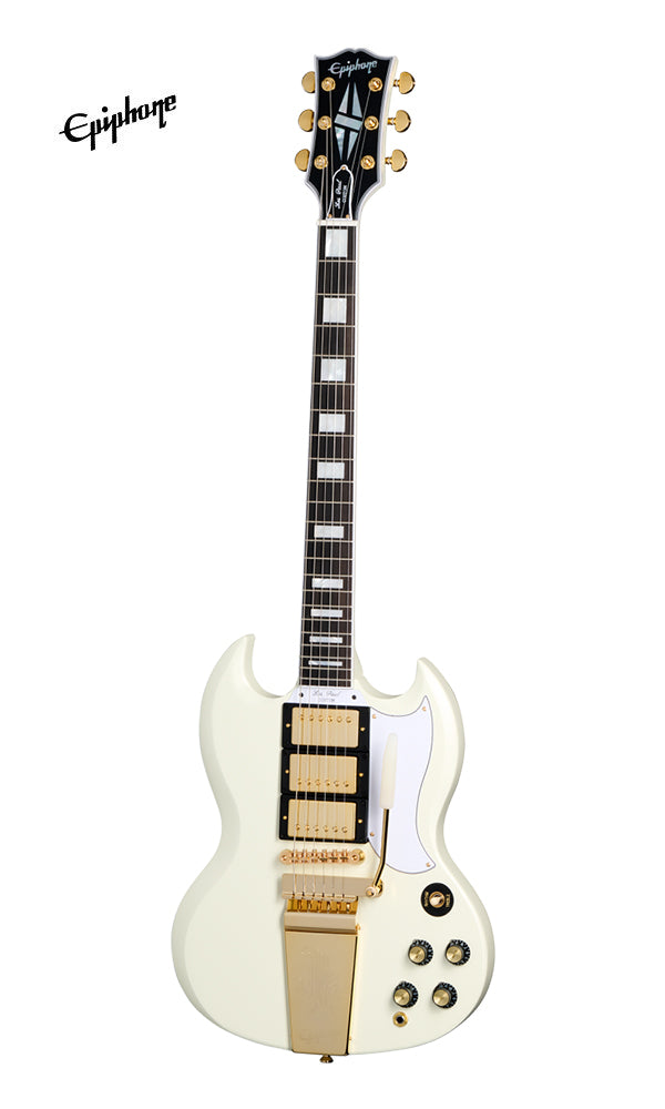 (Epiphone Inspired by Gibson Custom) Epiphone 1963 SG Custom Electric Guitar - Classic White