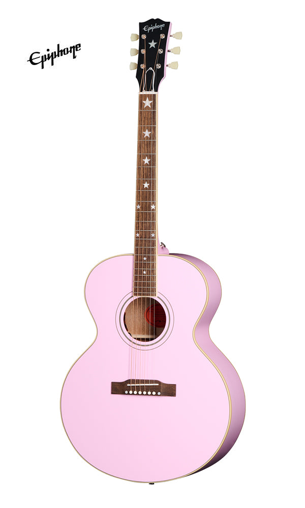 (Epiphone Inspired by Gibson Custom) Epiphone J-180 LS Acoustic-Electric Guitar - Pink
