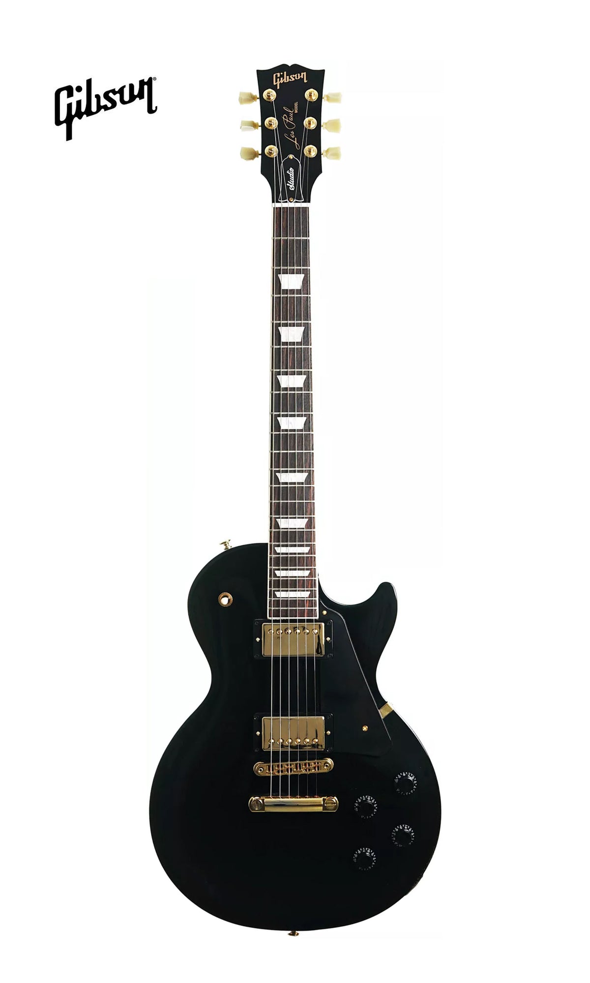 GIBSON LES PAUL STUDIO GOLD HARDWARE ELECTRIC GUITAR - EBONY