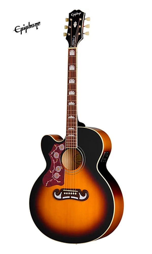 Epiphone J-200 Studio EC Left-handed Acoustic-electric Guitar - Vintage Sunburst
