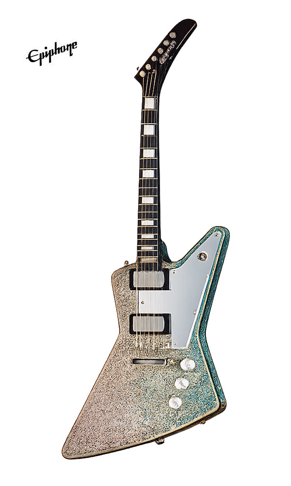 Epiphone Lzzy Hale Explorer Custom Electric Guitar - Black Diamond Holographic Sparkle