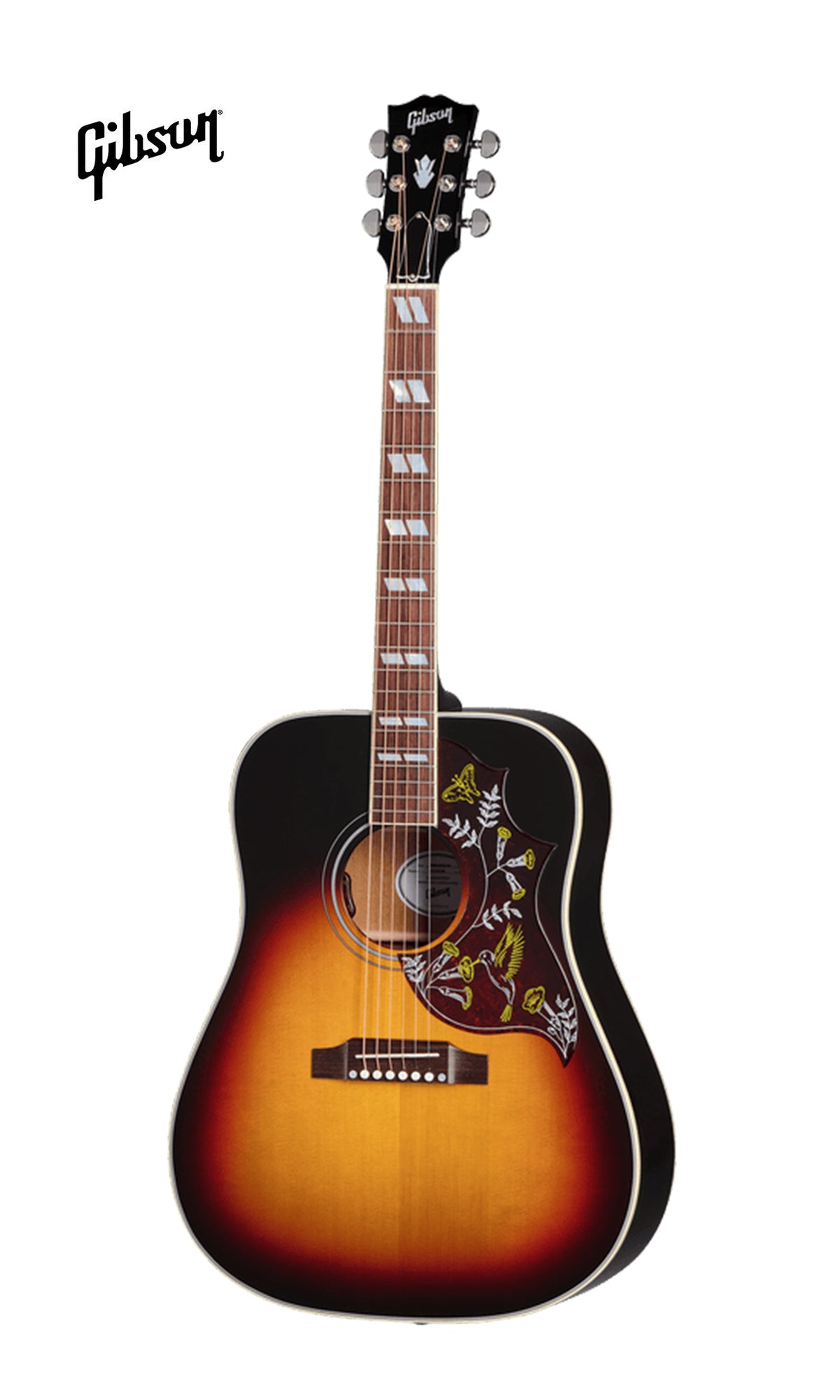 GIBSON HUMMINGBIRD STANDARD ACOUSTIC-ELECTRIC GUITAR - TRI BURST, EXCLUSIVE