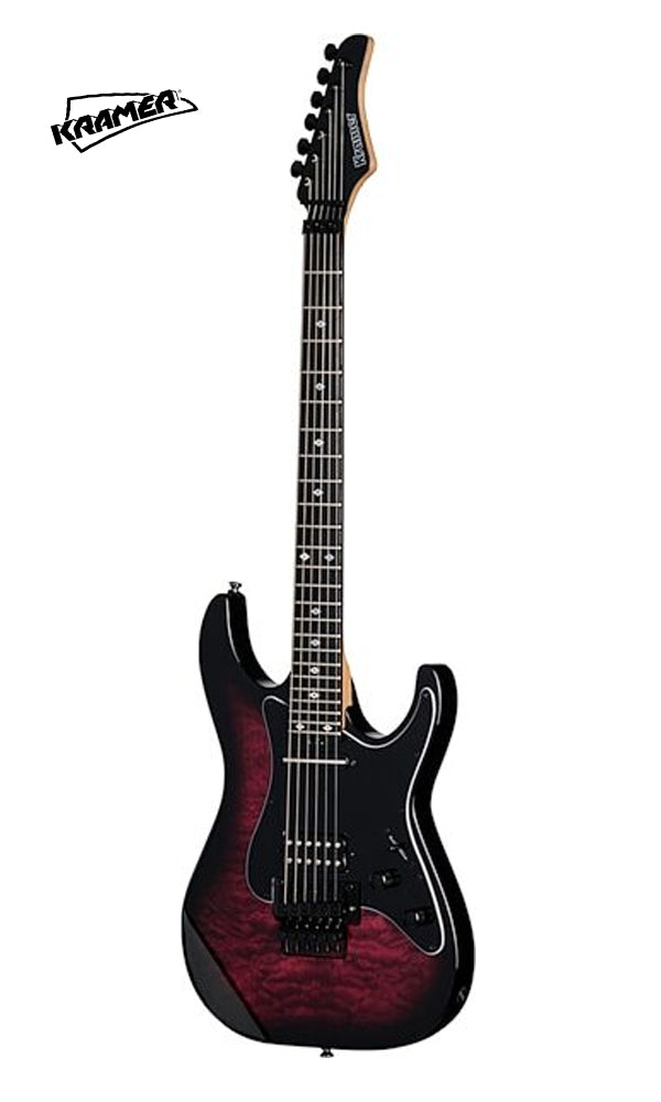 Kramer Volante Quilt HSFR Electric Guitar with Premium Bag - Magenta Burst