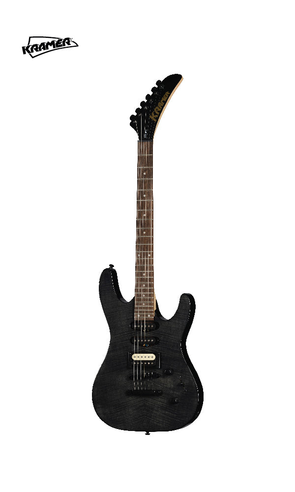 Kramer Striker Figured HSS Electric Guitar - Transparent Black