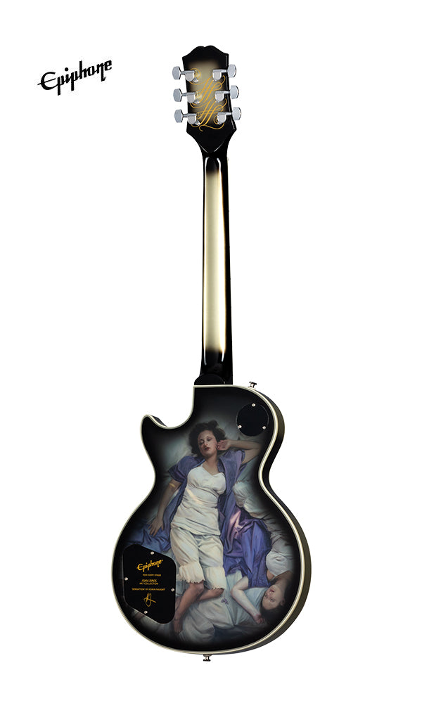 Epiphone Adam Jones Les Paul Custom Art Collection Electric Guitar, Case Included - Korin Faught's, "Sensation" - Antique Silverburst