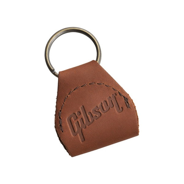 GIBSON ACCESSORIES LEATHER PICKHOLDER KEYCHAIN - BROWN (AKYC-BRN)
