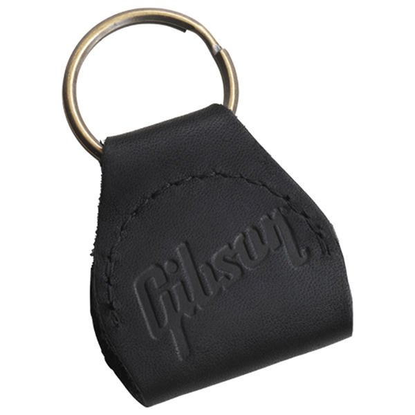GIBSON PREMIUM LEATHER PICKHOLDER KEYCHAIN - BLACK (AKYC-BLK)