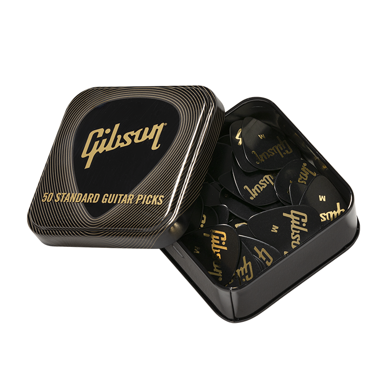 GIBSON ACCESSORIES STANDARD MEDIUM PICK TIN, 50 PCS (APRGG50-74M)