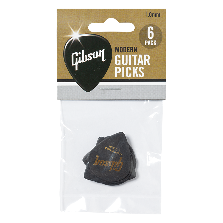 GIBSON ACCESSORIES MODERN 1.0MM GUITAR PICKS, 6-PACK (APRM6-100)