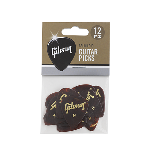 GIBSON ACCESSORIES TORTOISE HEAVY PICKS, 12 PACK (APRT12-74H)