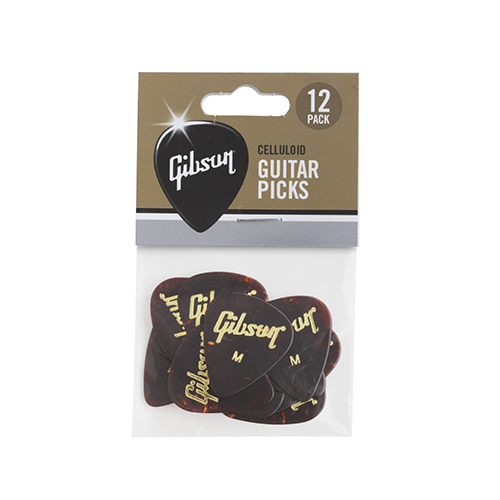 GIBSON ACCESSORIES TORTOISE MEDIUM PICKS, 12 PACK (APRT12-74M)