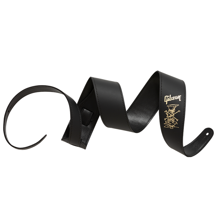 GIBSON ACCESSORIES SLASH PREMIUM LEATHER GUITAR STRAP - GOLD (AS-SLSH-GLD)