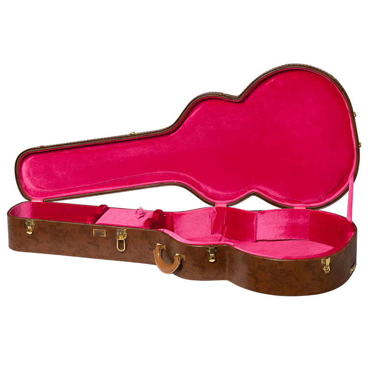 GIBSON ACCESSORIES LIFTON HISTORIC SJ-200 HARDSHELL CASE - BROWN/PINK (ASLFTCASE-5L-J200)