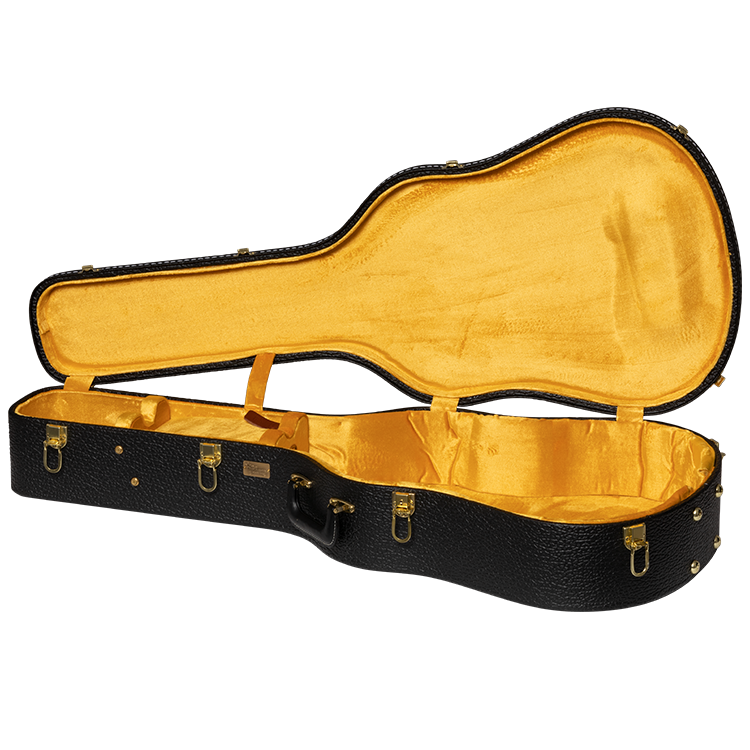 GIBSON ACCESSORIES LIFTON HISTORIC DREADNOUGHT HARDSHELL CASE - BLACK/GOLDENROD (ASLFTCASE-PB-DN)