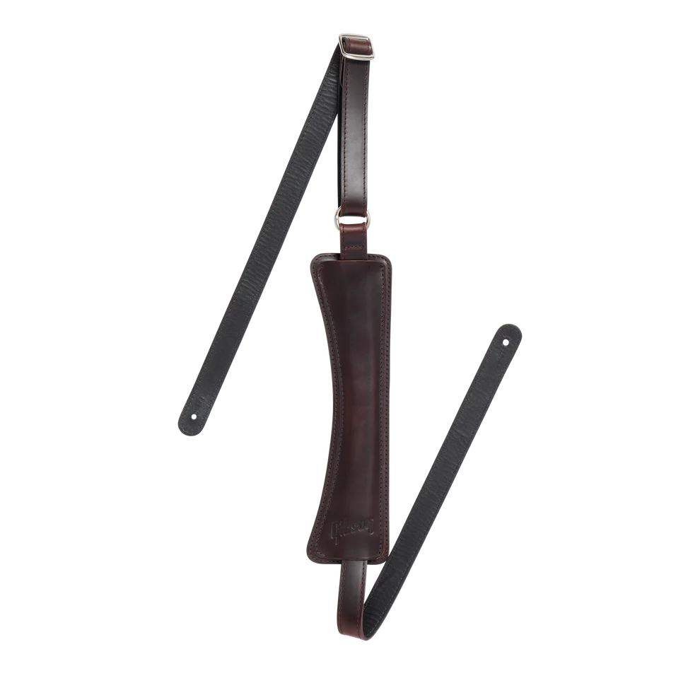 GIBSON ACCESSORIES THE MODERN VINTAGE MINI GUITAR STRAP - CHERRY BROWN