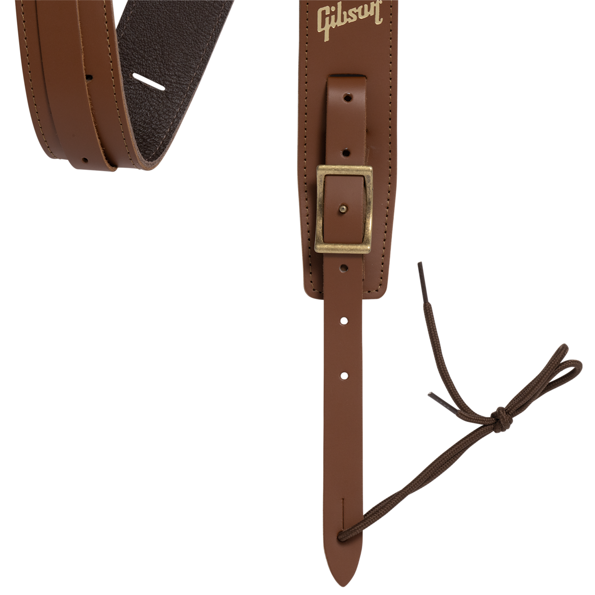 GIBSON ACCESSORIES THE TROUBADOUR LEATHER GUITAR STRAP - BROWN (ASTRBDR-BRN)