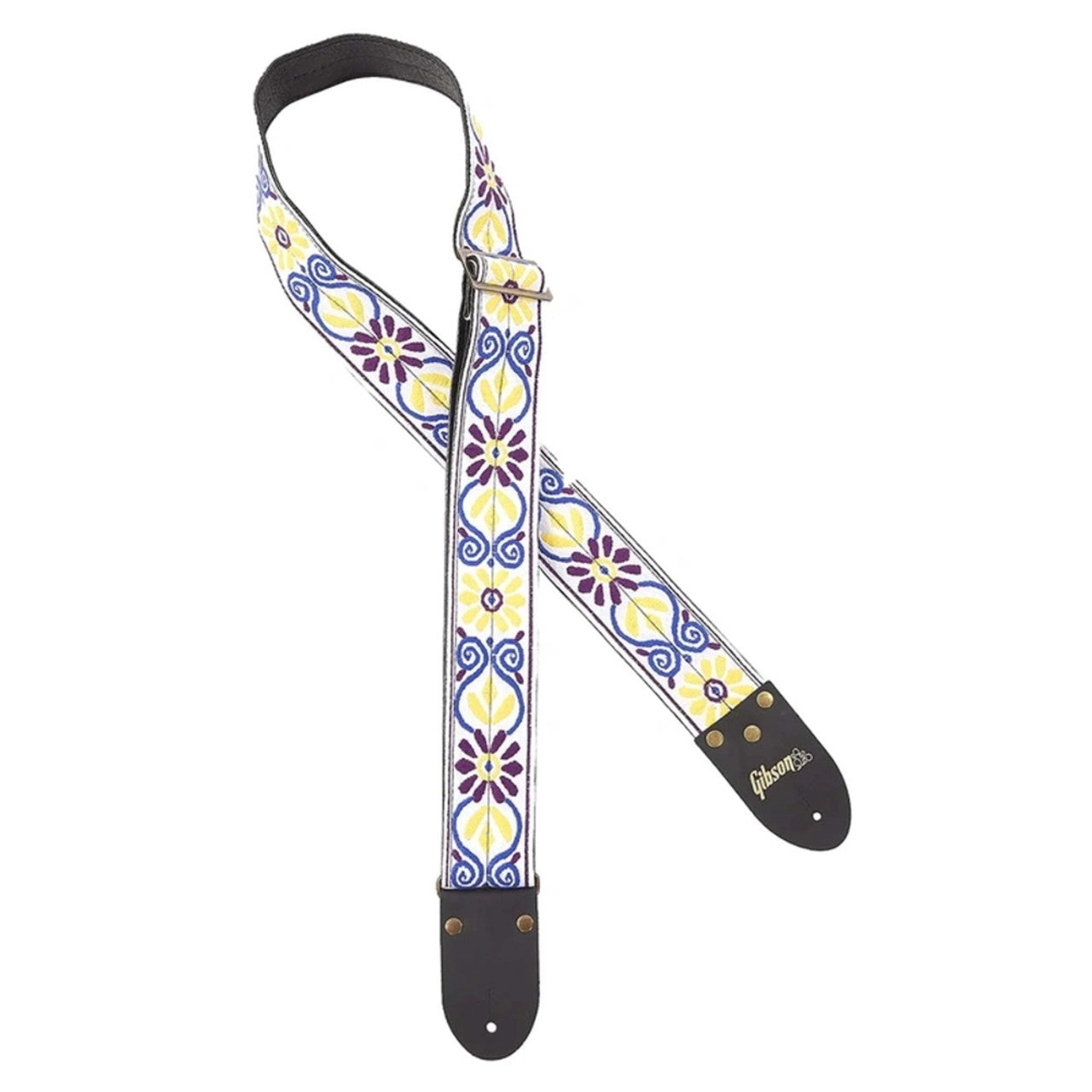 GIBSON ACCESSORIES THE SUNFLOWER GUITAR STRAP - WHITE (ASVS-WHT)