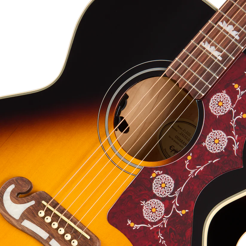 Epiphone J-200 Studio Acoustic-Electric Guitar - Vintage Sunburst