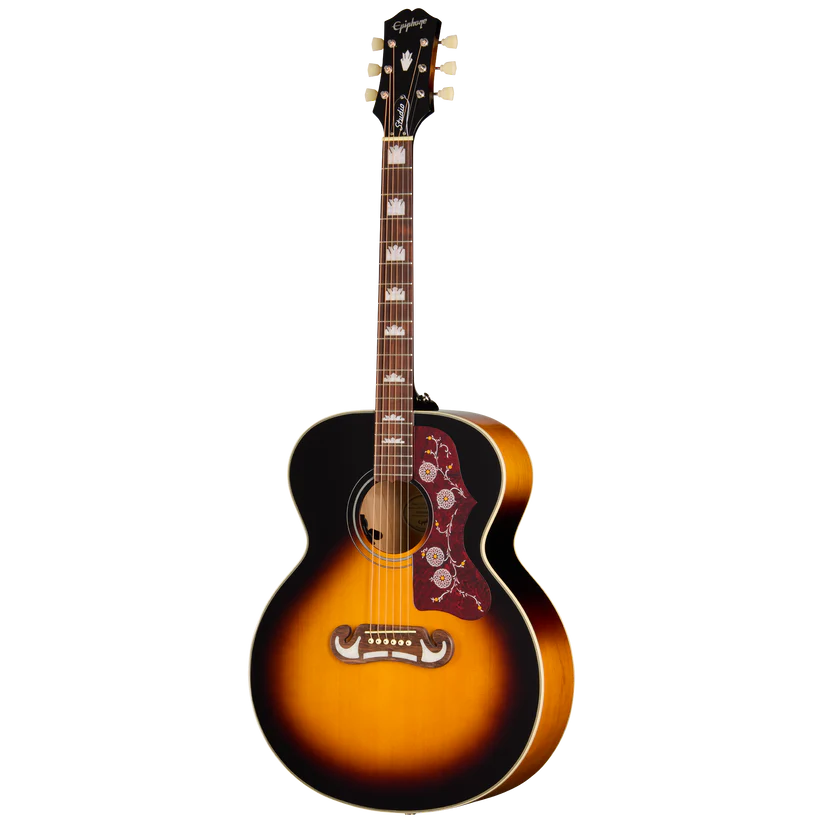 Epiphone J-200 Studio Acoustic-Electric Guitar - Vintage Sunburst