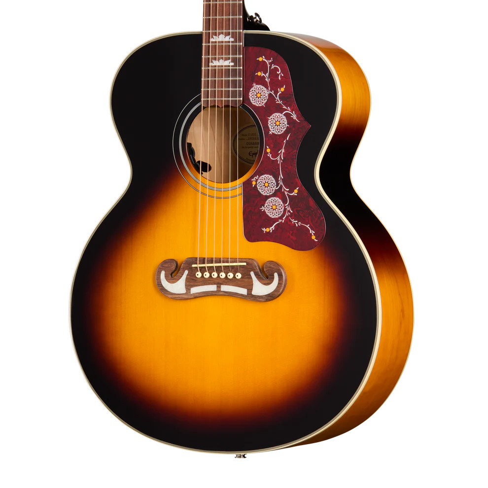 Epiphone J-200 Studio Acoustic-Electric Guitar - Vintage Sunburst