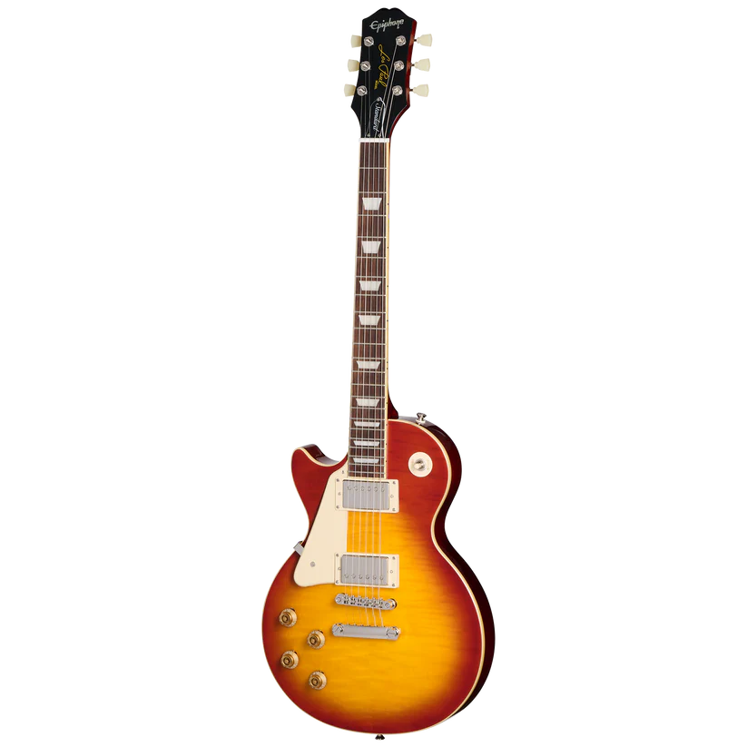 Epiphone Les Paul Standard 50s Figured Left-handed Electric Guitar - Washed Cherry Sunburst
