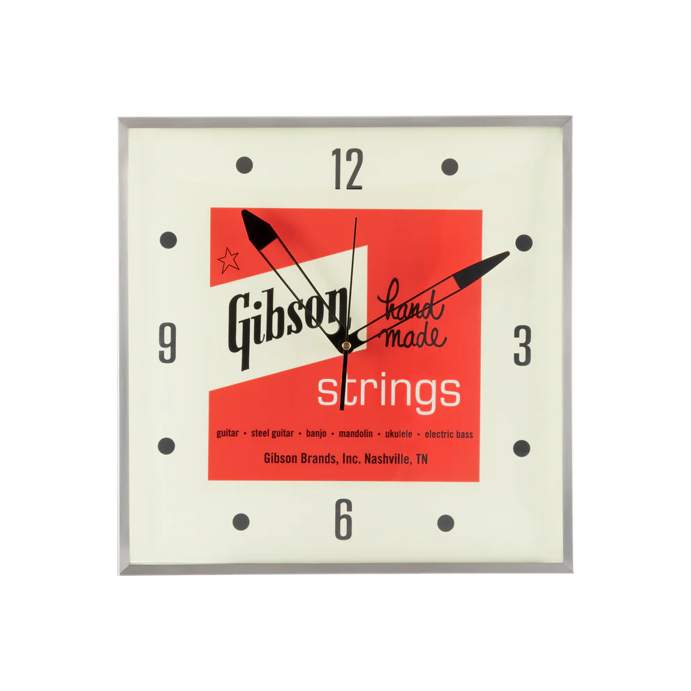 GIBSON LIFESTYLE GIBSON VINTAGE LIGHTED WALL CLOCK - HANDMADE STRINGS