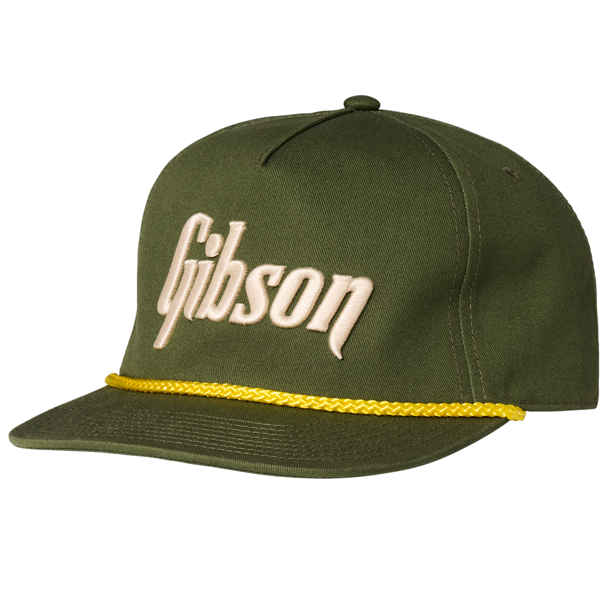 GIBSON ACCESSORIES GIBSON UNSTRUCTURED ROPE SNAPBACK - OLIVE (GA-ROPE-GIB-OLV)