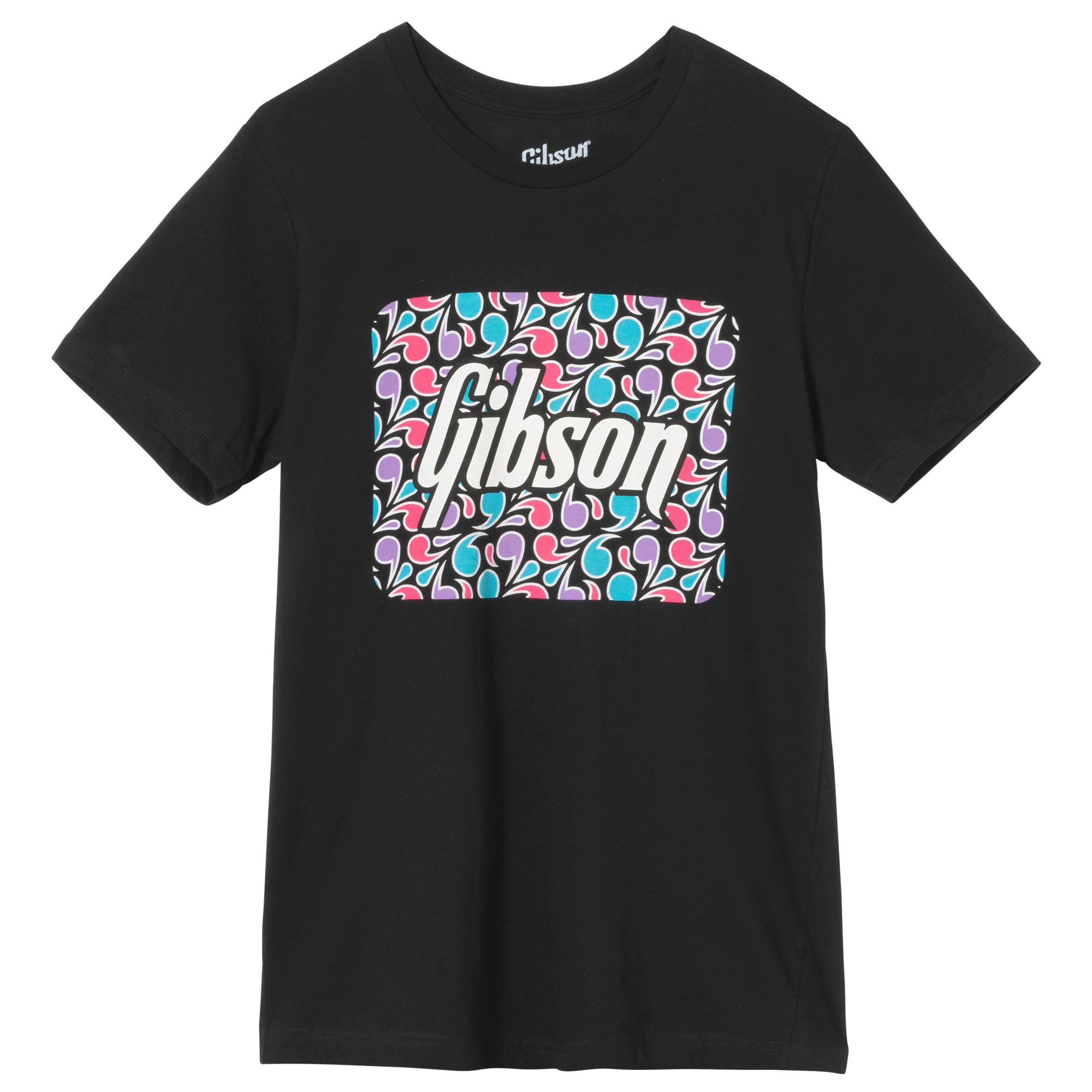 GIBSON ACCESSORIES FLORAL BLOCK LOGO T-SHIRT - BLACK (GA-TEE-FLRL-BLK)