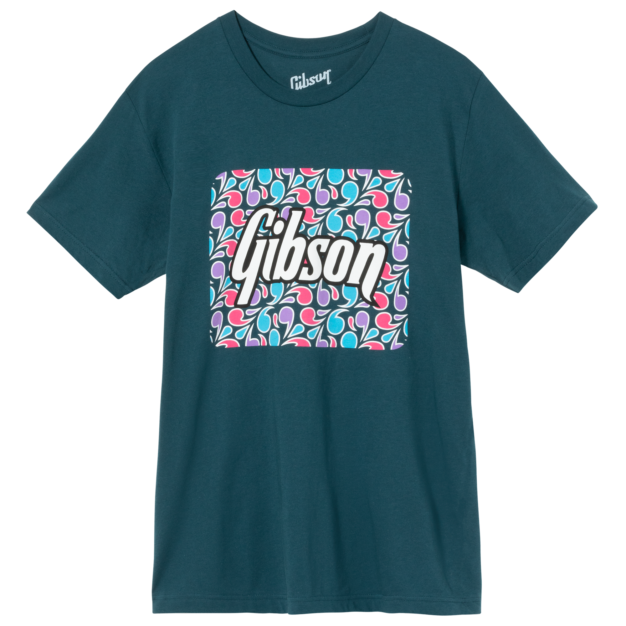 GIBSON ACCESSORIES FLORAL BLOCK LOGO T-SHIRT - BLUE (GA-TEE-FLRL-BLU)