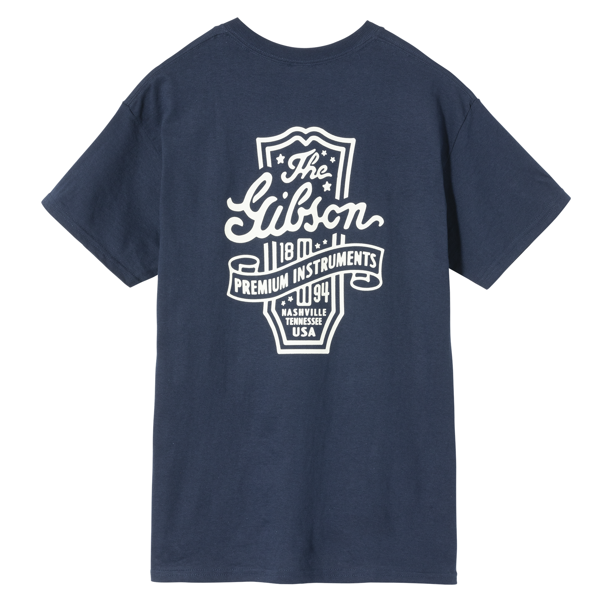 GIBSON ACCESSORIES PREMIUM INSTRUMENTS T-SHIRT - NAVY (GA-TEE-PREM-NVY)
