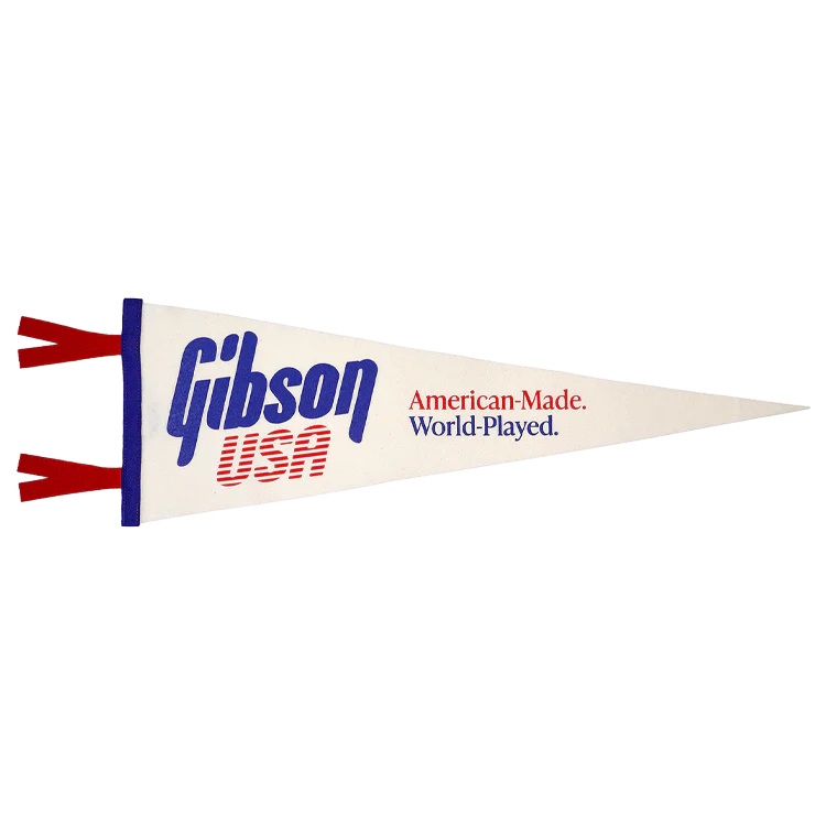 GIBSON LIFESTYLE "AMERICAN MADE, WORLD PLAYED" OXFORD PENNANT