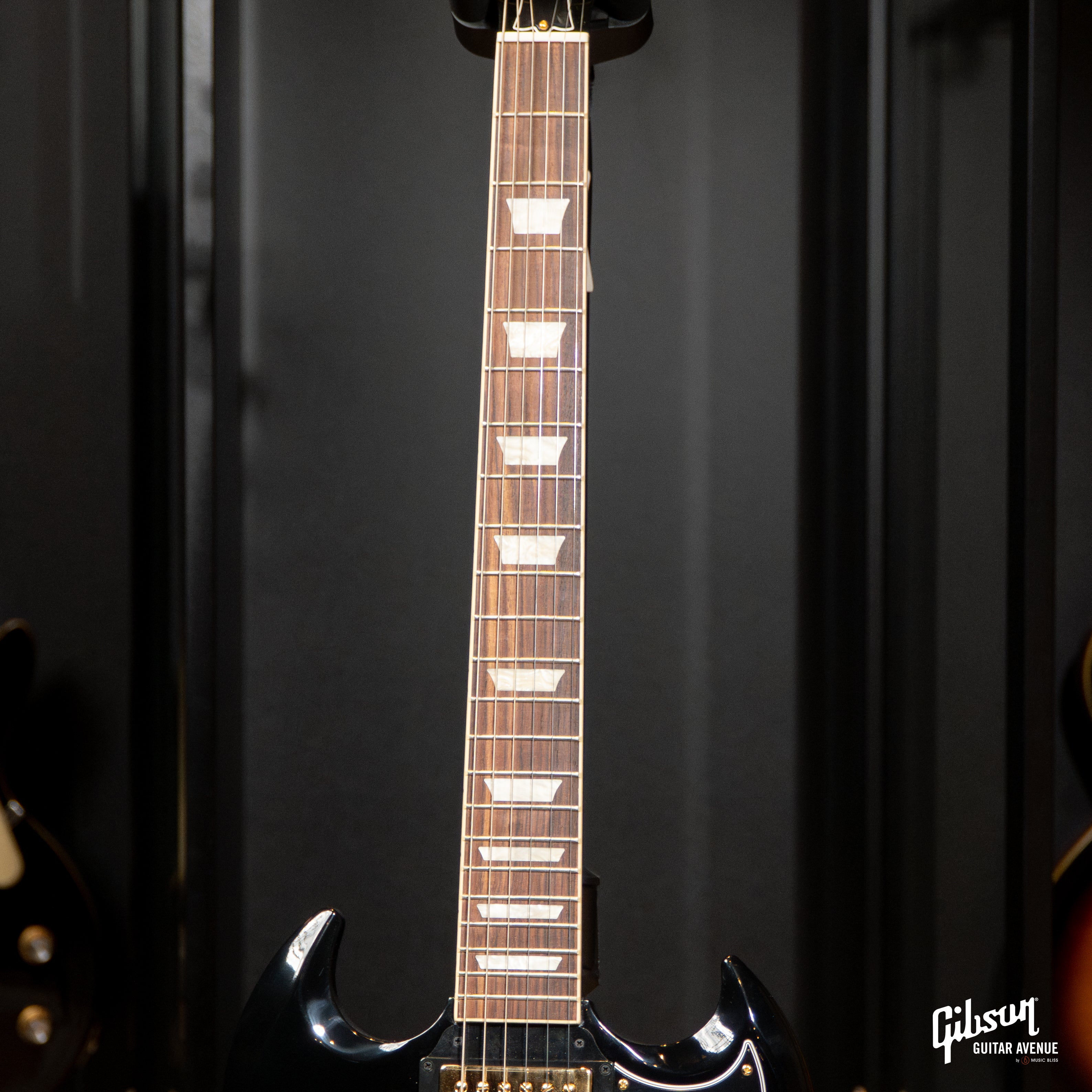 GIBSON USA LIMITED SG STANDARD '61 MAESTRO VIBROLA T-TYPE ELECTRIC GUITAR - EBONY WITH GOLD HARDWARE