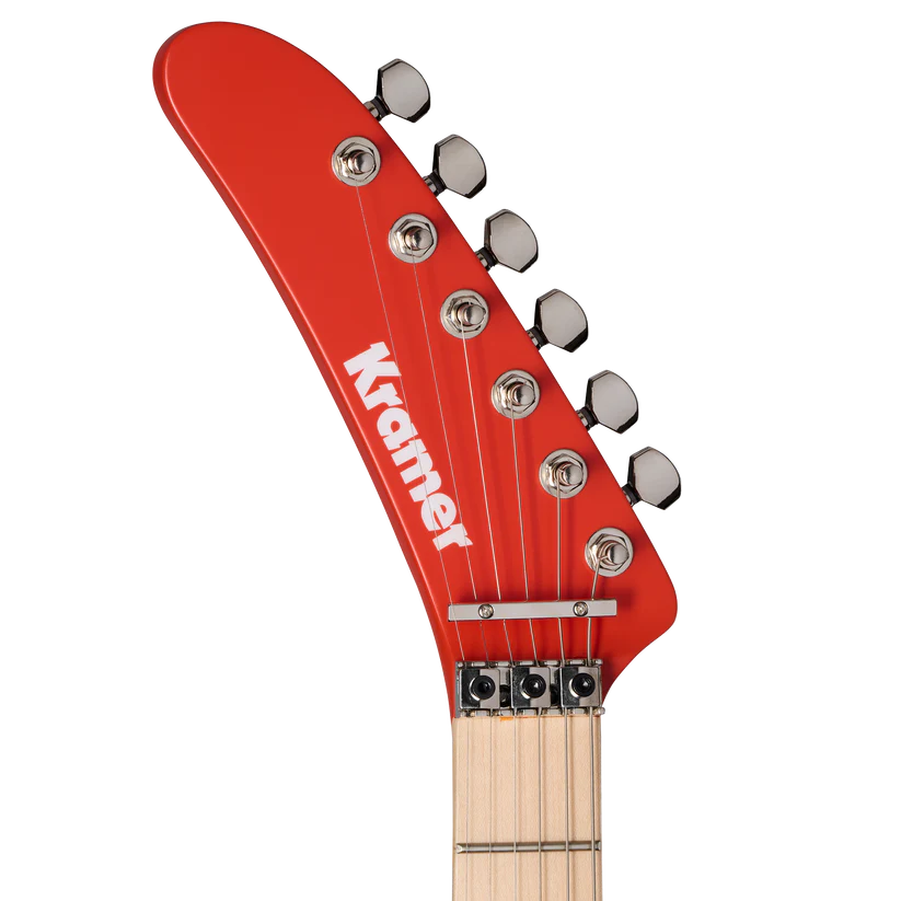 Kramer 84 Left-handed Electric Guitar with Premium Gig Bag - Eruption Red Satin