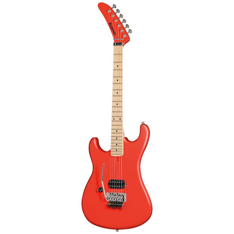 Kramer 84 Left-handed Electric Guitar with Premium Gig Bag - Eruption Red Satin