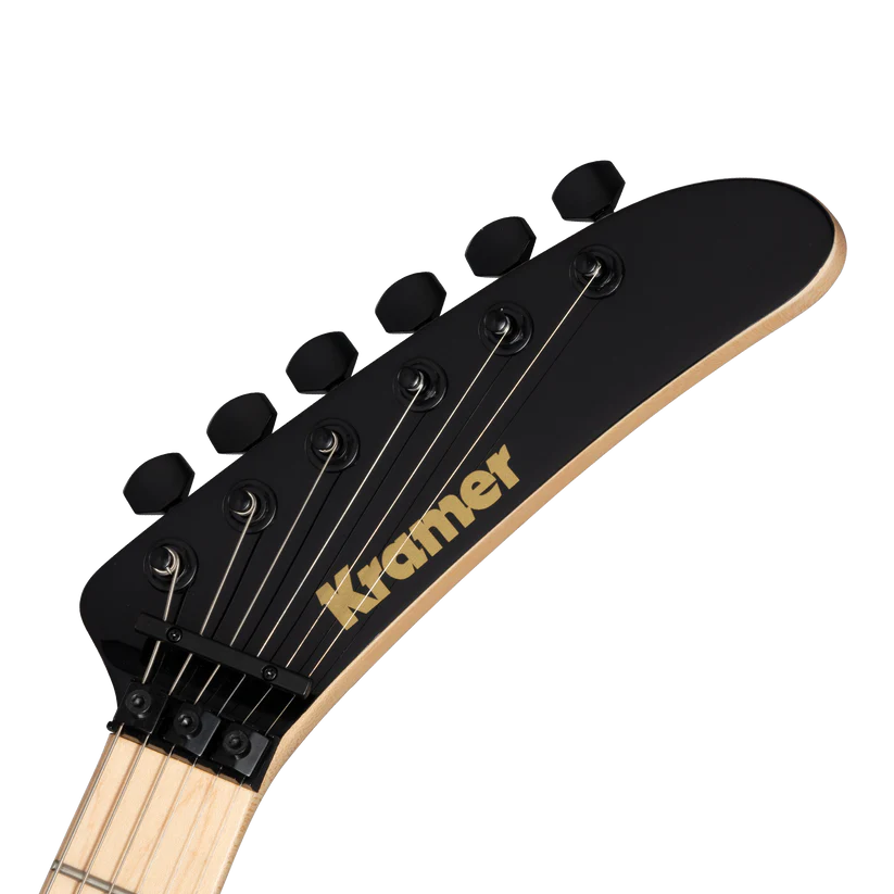 Kramer 84 Red Bullseye Electric Guitar with Premium Gig Bag - Black with Red Bullseye