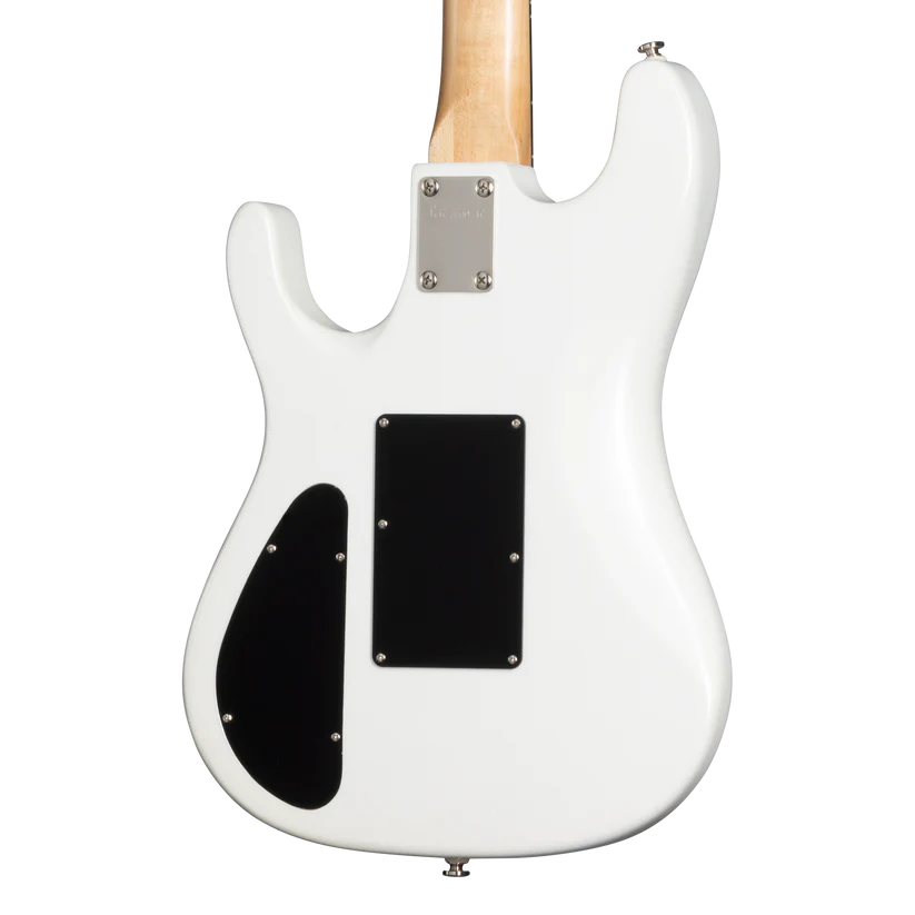 Kramer NightSwan Pixel Hearts Electric Guitar with Premium Gig Bag - Pearl White with Hearts