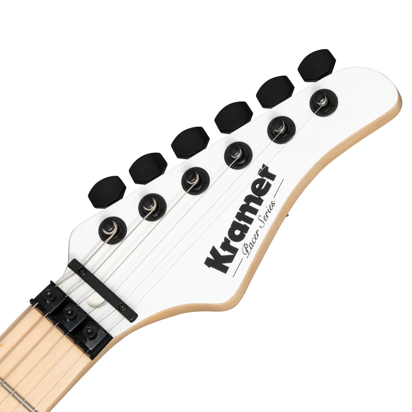 Kramer Pacer Wild Zebra Electric Guitar with Premium Gig Bag - Alpine White with Black Stripes