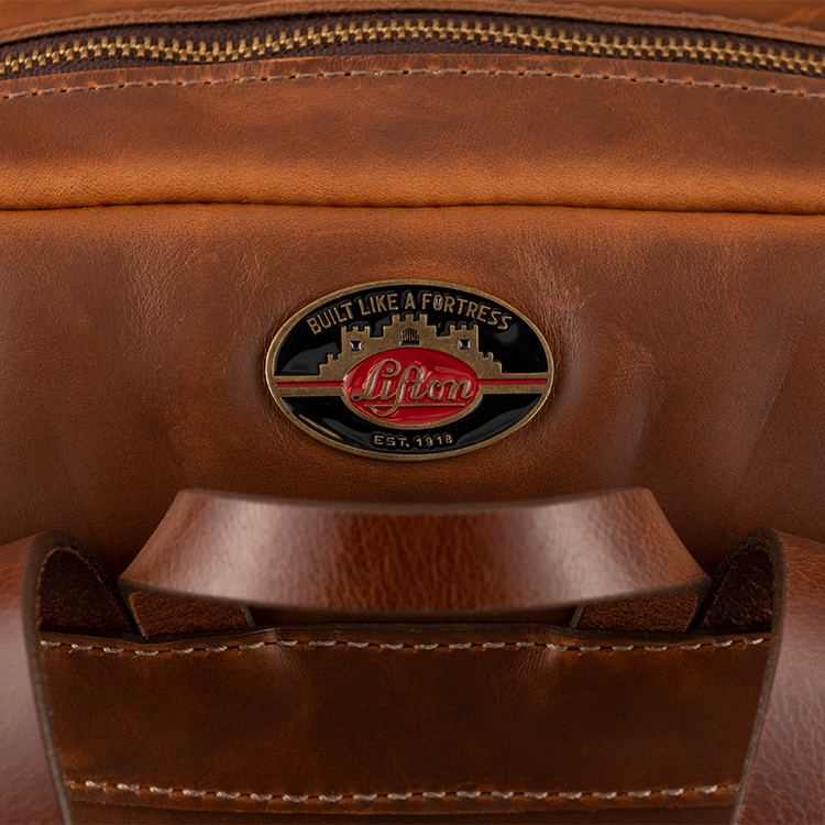 GIBSON LIFTON LEATHER BACKPACK - BROWN