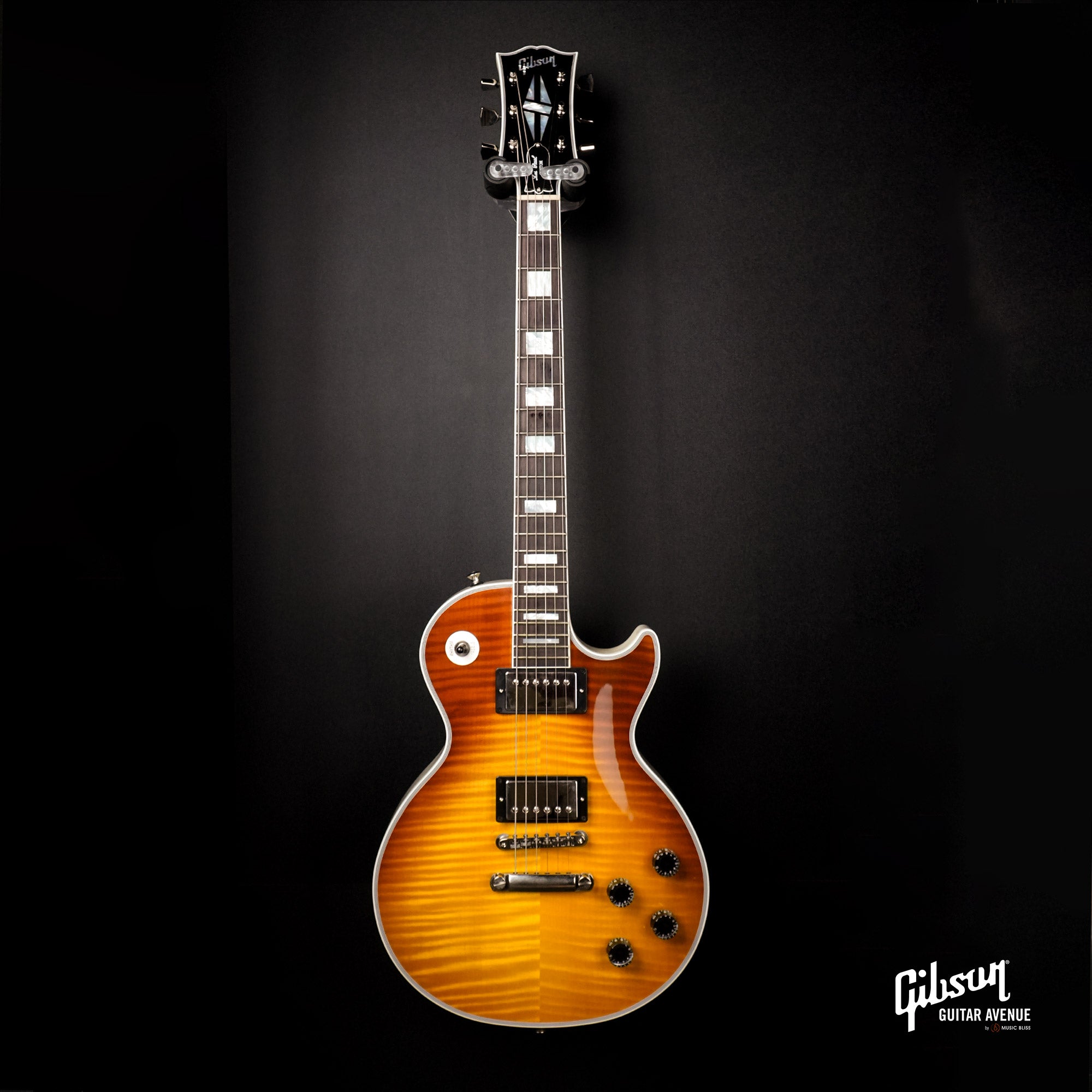 GIBSON JO BRANKO SELECT MADE TO MEASURE LES PAUL CUSTOM FIGURED TOP - V3 NECK - DIRTY LEMON FADE - TV WHITE BACK W/STINGER GLOSS NH