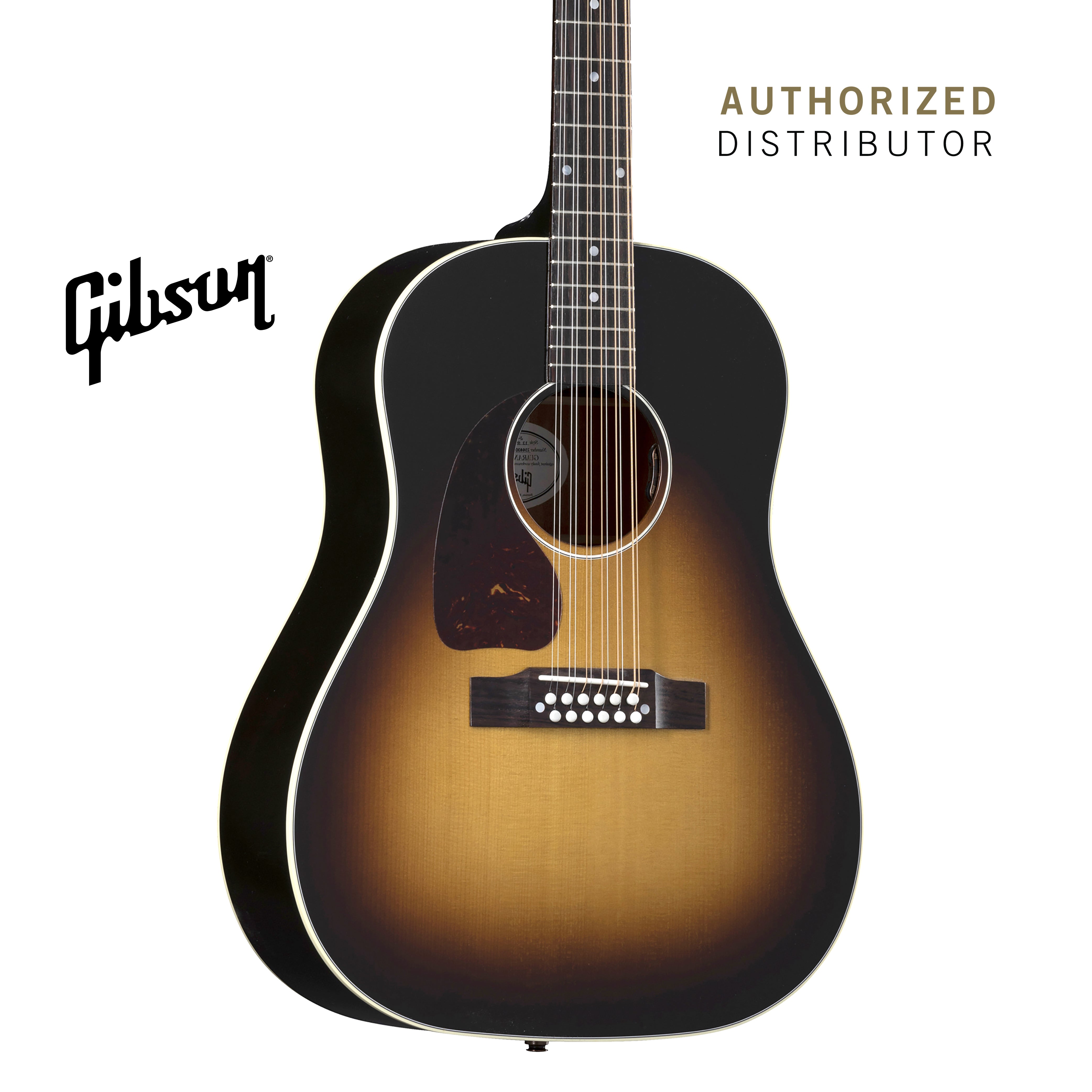 GIBSON J-45 STANDARD 12-STRING LEFT-HANDED ACOUSTIC-ELECTRIC GUITAR - VINTAGE SUNBURST
