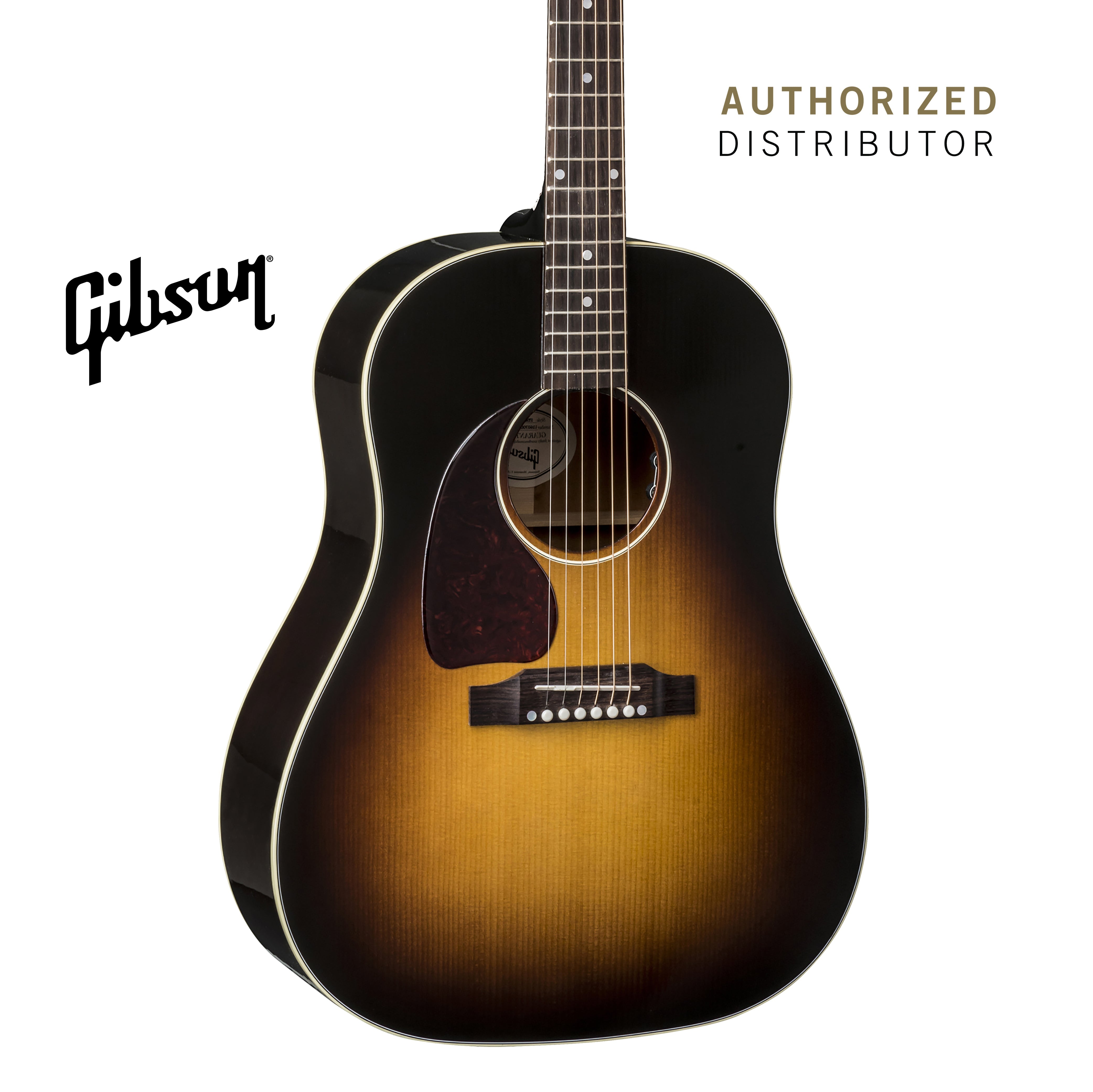 GIBSON J-45 STANDARD LEFT-HANDED ACOUSTIC-ELECTRIC GUITAR - VINTAGE SUNBURST