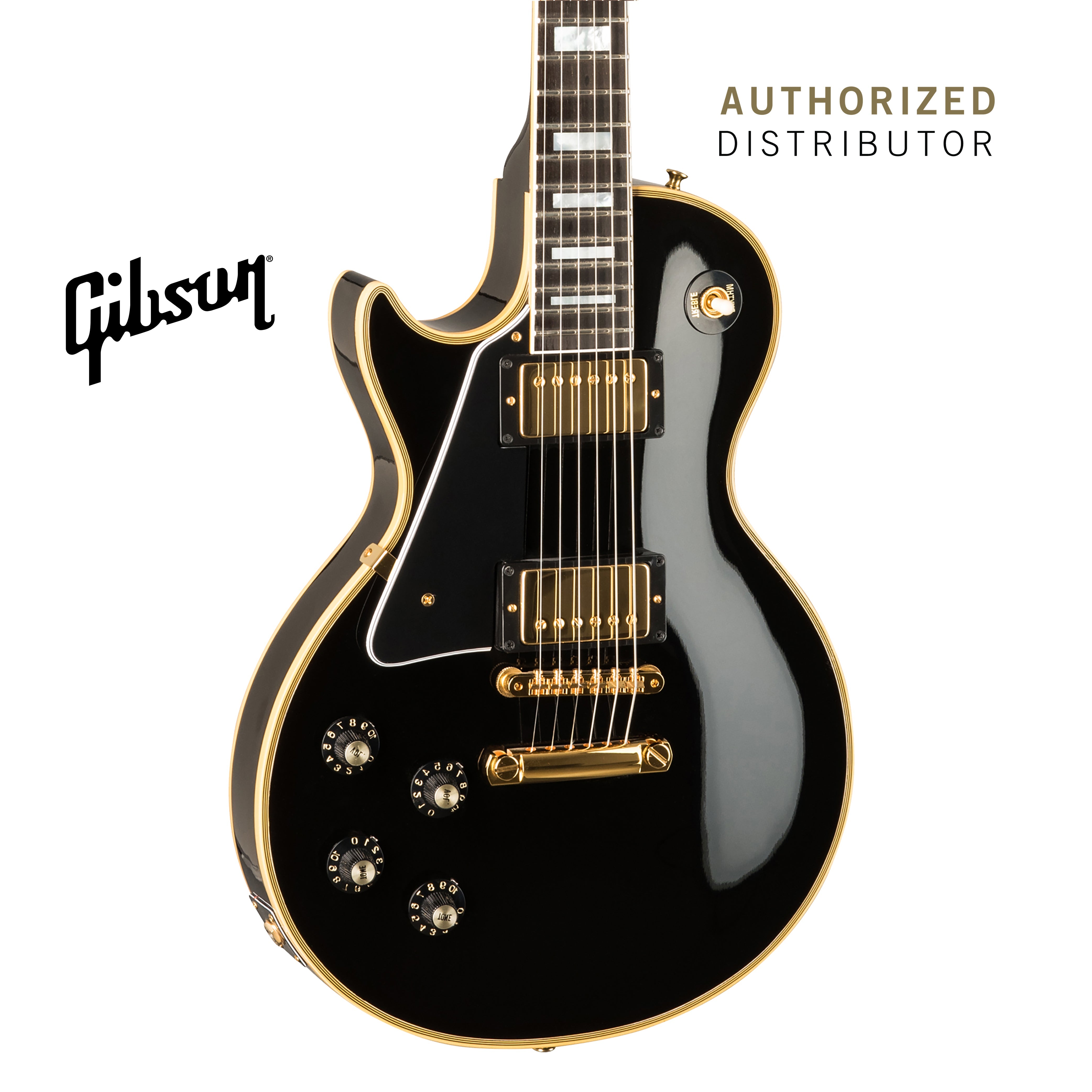 GIBSON 1968 LES PAUL CUSTOM REISSUE LEFT-HANDED ELECTRIC GUITAR - EBONY