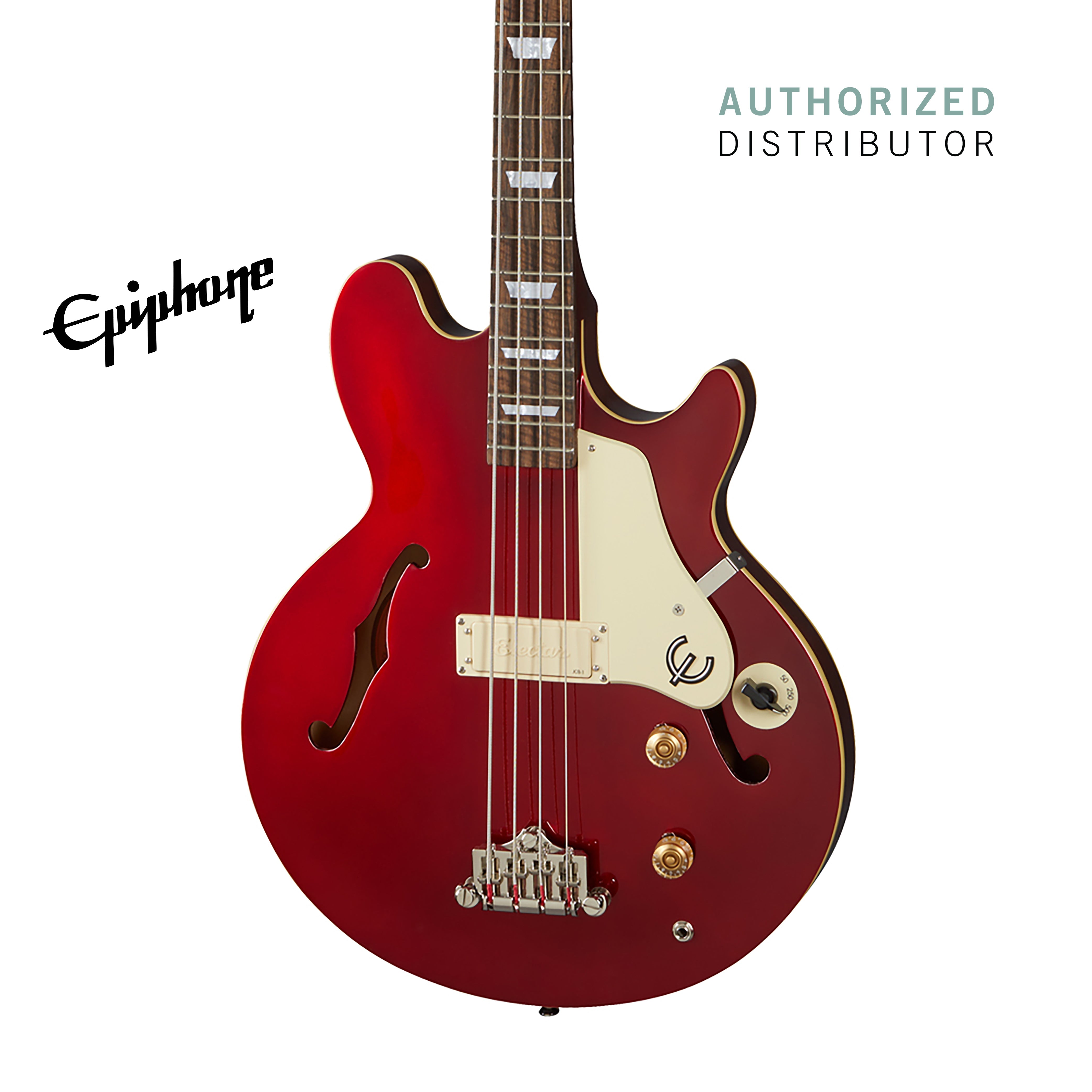 Epiphone Jack Casady Semi-Hollowbody Bass Guitar - Sparkling Burgundy
