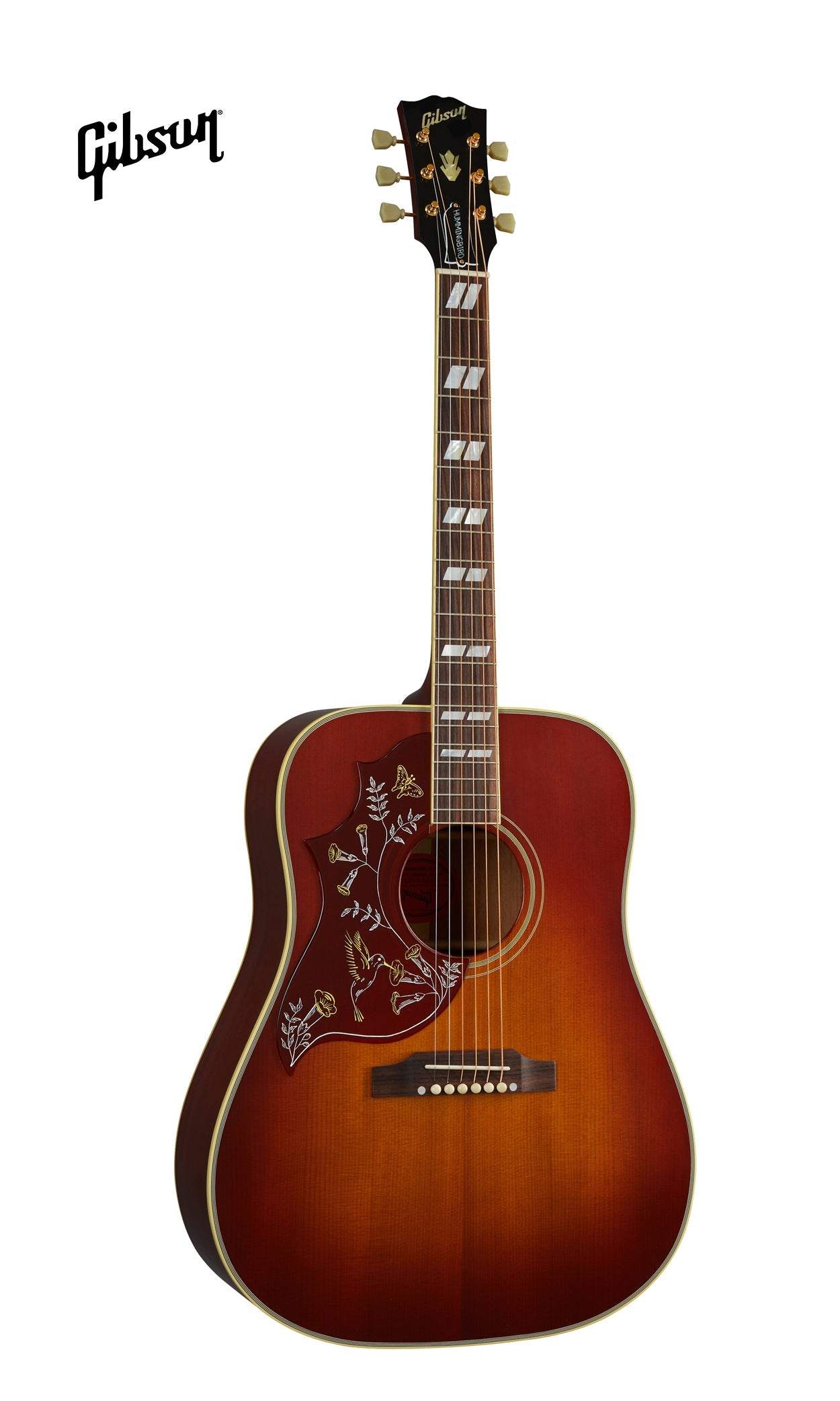 GIBSON 1960 HUMMINGBIRD, FIXED BRIDGE LEFT-HANDED ACOUSTIC GUITAR - HERITAGE CHERRY SUNBURST